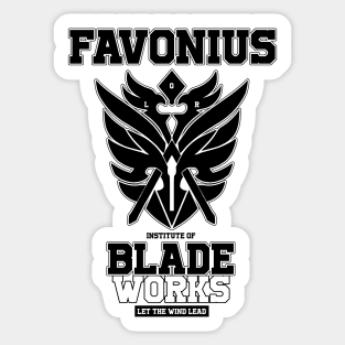 Genshin Impact Favonius Blade Works- Black Sticker